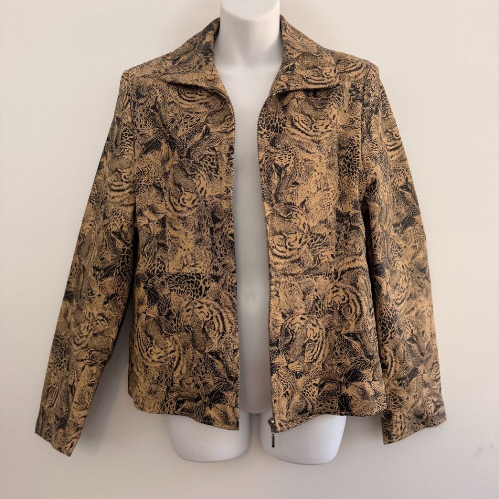 Vintage Lisa International Tiger Suede Jacket | Size M - Picture 6 of 13